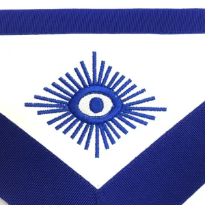 Senior Warden Blue Lodge Officer Apron - Royal Blue