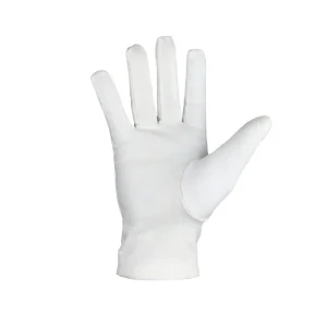 Shriner Gloves - White Cotton Machine Embroidered Emblem Back