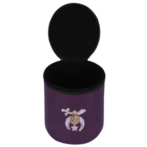 Shriners Fez Case - Purple Synthetic Leather with Rhinestones 8 Shriners Fez Case - Purple Synthetic Leather with Rhinestones