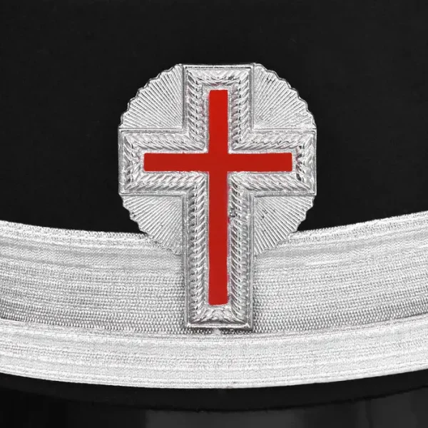 Sir Knight Knights Templar Commandery Fatigue Cap - Silver Metal