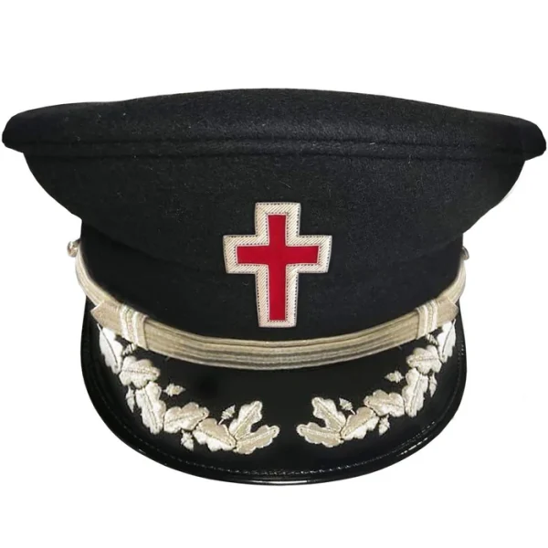 Sir Knight Knights Templar Commandery Fatigue Cap - Silver Vinework 1 Sir Knight Knights Templar Commandery Fatigue Cap - Silver Vinework