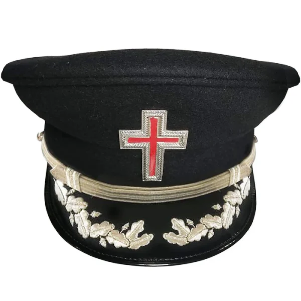 Sir Knight Knights Templar Commandery Fatigue Cap - Silver Vinework 2 Sir Knight Knights Templar Commandery Fatigue Cap - Silver Vinework