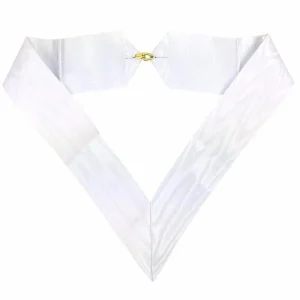 Sovereign Red Cross of Constantine Collarette - All White Moire