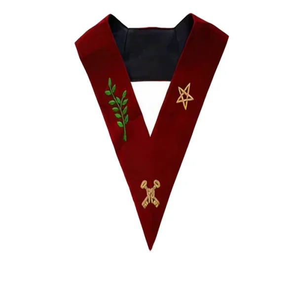 Treasurer Scottish Rite Officer Collar - Maroon Velvet Treasurer Scottish Rite Officer Collar - Maroon Velvet
