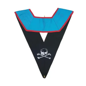 Worshipful Master Memphis Misraim French Regulation Officer Collar - Handmade Embroidery