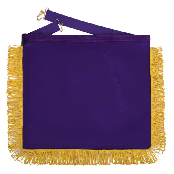Worthy Patron OES Apron - Purple Velvet with Square & Compass G with Silver Wreath 3 Worthy Patron OES Apron - Purple Velvet with Square & Compass G with Silver Wreath