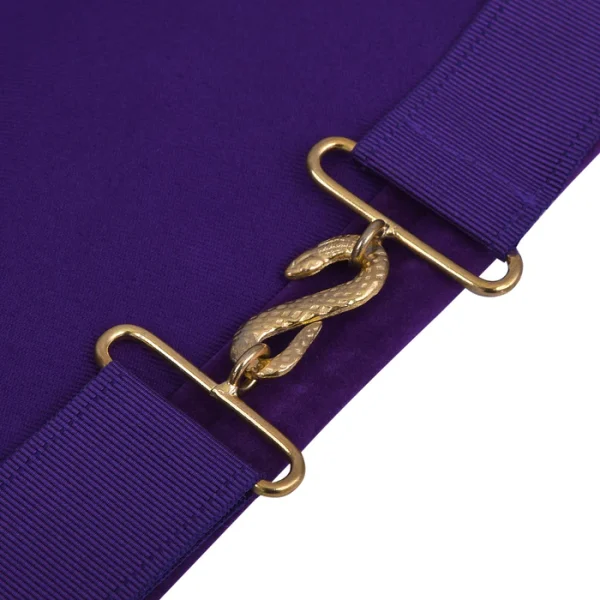 Worthy Patron OES Apron - Purple Velvet with Square & Compass G with Silver Wreath 5 Worthy Patron OES Apron - Purple Velvet with Square & Compass G with Silver Wreath