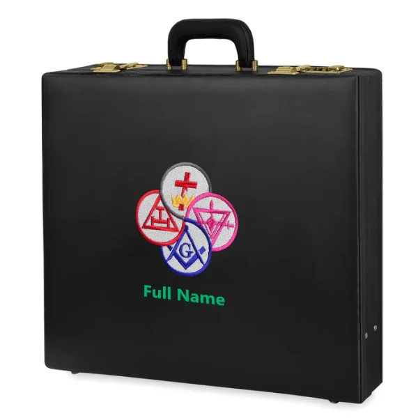 York Rite Apron - Hand Embroidery Personalization 1 York Rite Apron - Hand Embroidery Personalization
