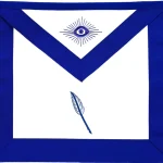 Assistant Secretary Blue Lodge Officer Apron - Royal Blue Polyester