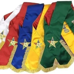 Masonic Order of Eastern Star OES Complete Sash Set - Set of 5 Sashes