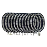 Masonic Regalia Blue Lodge Officer Chain Collar Set - Silver on Blue Backing