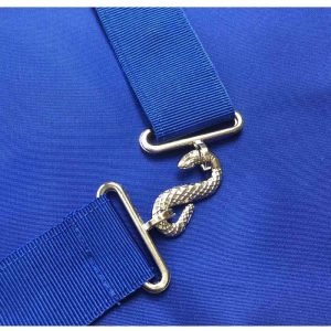 Assistant Secretary Blue Lodge Officer Apron - Machine Embroidery Back look