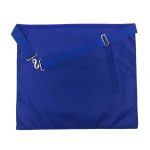 Assistant Secretary Blue Lodge Officer Apron - Machine Embroidery Back