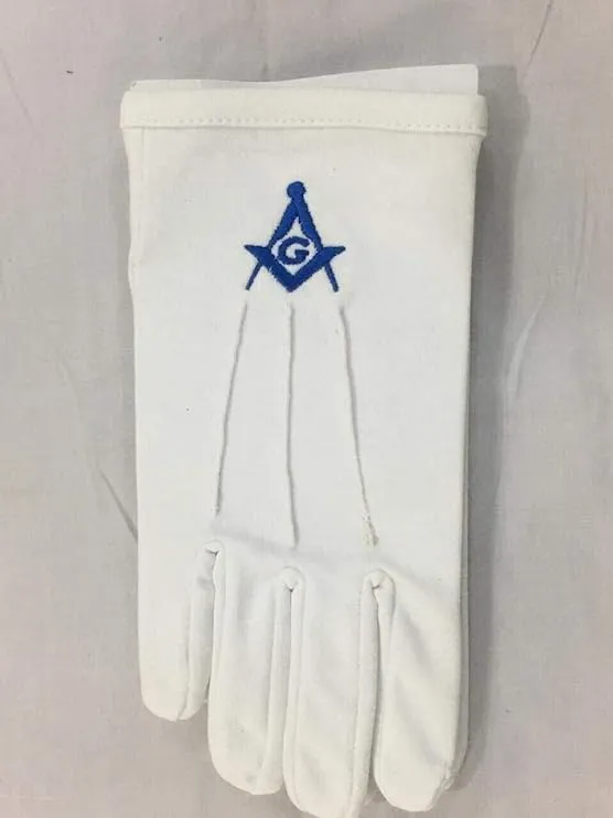 Masonic Blue Lodge Officer Regalia Set - 12 Aprons, 12 Chain Collars, 12 Jewels, 12 Gloves (12x4 Lot)