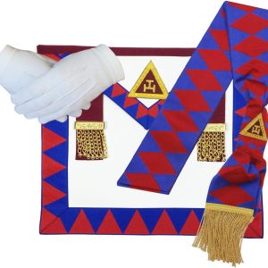 Masonic Royal Arch Principal Set - Lambskin Apron, Sash, Gloves