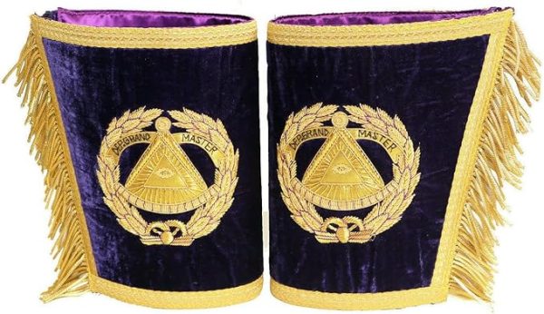 Masonic Regalia Deputy Grand Master Apron - 100% Lambskin with Collar & Cuffs (Purple) 5 Masonic Regalia Deputy Grand Master Apron - 100% Lambskin with Collar & Cuffs (Purple)