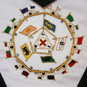 32nd Degree Scottish Rite Master Mason Hand-Embroidered Apron - Image 3