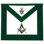 Senior Warden Allied Masonic Degrees Apron | Green Velvet