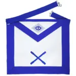 Marshal Blue Lodge Officer Apron | Royal Blue with Silver Snake Fitting