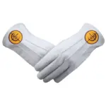 Council Of Crusaders Gloves - Leather Machine Embroidery